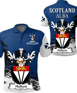 Halkett Scottish Family Crest Scotland Special Polo Shirt - Golf Shirt