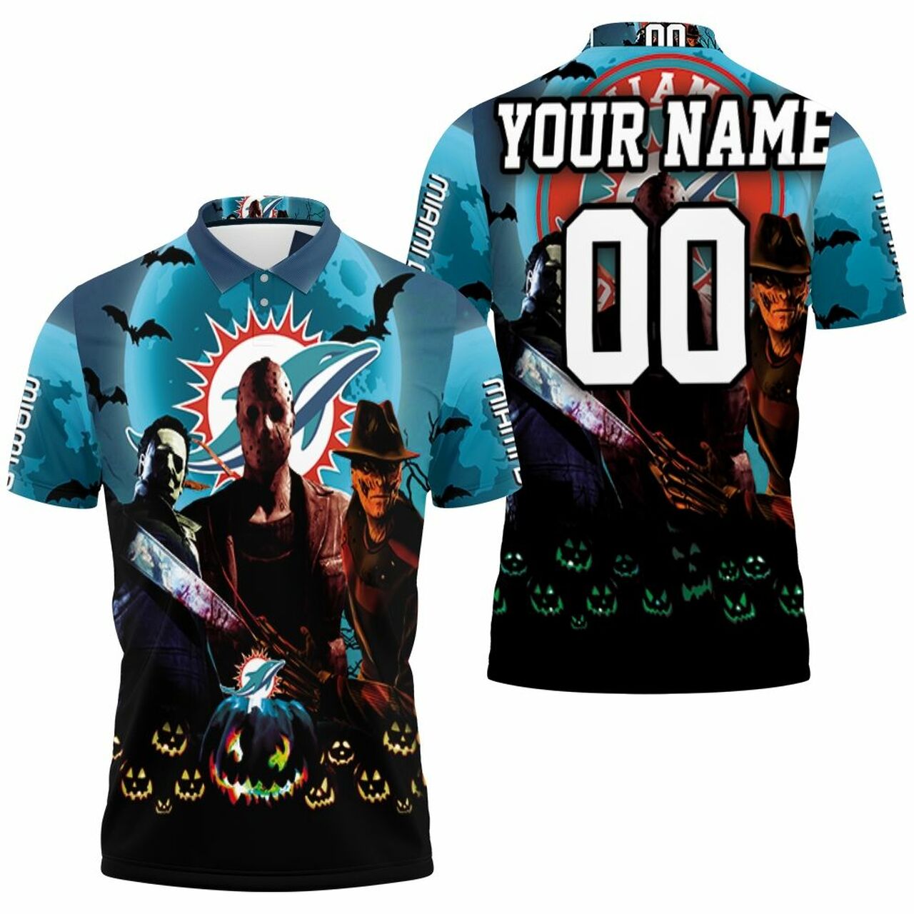 Halloween Dolphins 3D Personalized Polo Shirt