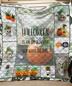 Halloween Is An Opportunity Succulent Blanket Quilt Bedding Set Bedroom Decor, Gifts for Family