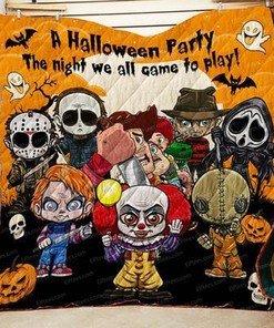 Halloween Party The Night We All Came To Play Quilt Bedding Set Blanket Bedroom Decor, Gifts for Family