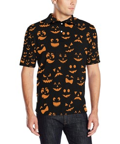 Halloween Pattern Print Design 02 Men Polo Shirt
