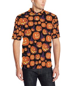 Halloween Pattern Print Design 04 Men Polo Shirt