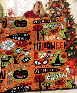 Halloween Quilt, Blanket and Pillows - Gifts for Family and Hobby