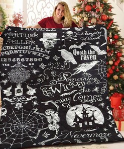 Halloween Quilt and Pillow - Gifts for Family and Hobby