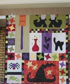 Halloween Witch Quilt Bedding Set for a Cozy Home and Family Gift