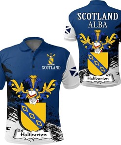 Halyburton or Haliburton Scottish Family Crest Scotland Special Polo Shirt - Golf Shirt
