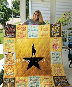 Hamilton Quotes Poster Quilt Bedding Set Blanket Bedroom Decor, Gifts for Family