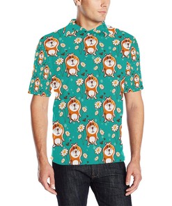 Hamster Pattern Print Design 01 Men Polo Shirt