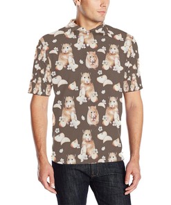 Hamster Pattern Print Design 03 Men Polo Shirt