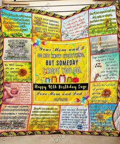 Happy Birthday To Our Beloved Daughter Quilt Bedding Set Bedroom Decor, Gifts for Family