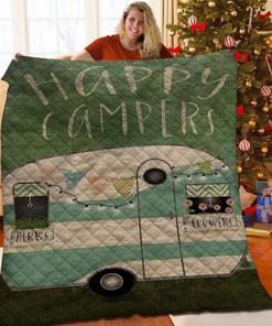Happy Camper Quilt Bedding Set - Suitable for Home Decoration and Outdoor lovers