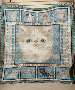 Happy Cat Lady Personalized Quilt Blanket Bedding Set - Great for Bedroom Decor and Family Gifts