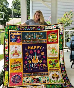 Happy Cinco De Mayo Quilt Bedding Set Blanket Gifts For Cinco De Mayo Lover