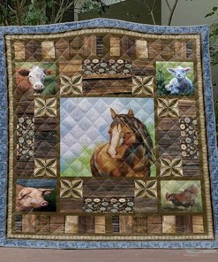 Happy Farmery Personalized Quilt Bedding Set for Home Decoration and Family Gift Ideas