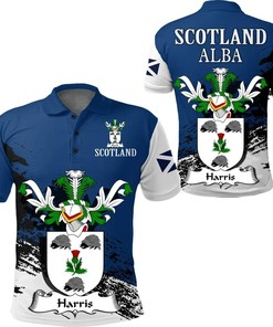 Harris Scottish Family Crest Scotland Special Polo Shirt - Golf Shirt