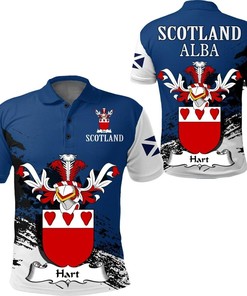 Hart Scottish Family Crest Scotland Special Polo Shirt - Golf Shirt