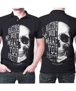 Hating Me Wont Make You Pretty Skull 3D Print Polo shirt