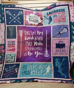 Have Fun with Lacrosse Girl Quilt Bedding Set Blanket, Perfect for Bedroom Decor and Family Gifts