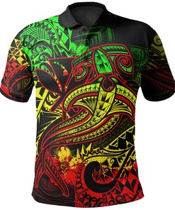 Hawaii Polynesian Polo Shirt - Kanaka Maoli Reggae Shark Polynesian Tattoo