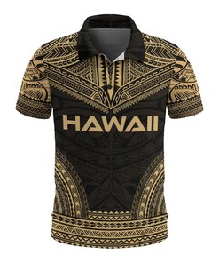 Hawaii Polynesian Tattoo Polo Shirt, Coat Of Arms Golf Shirt Gift