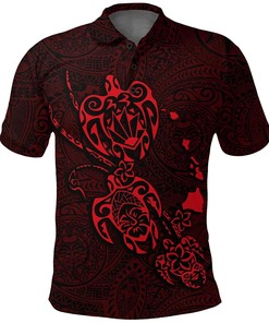Hawaii Turtle Polo Shirt, Polynesian Golf Shirt
