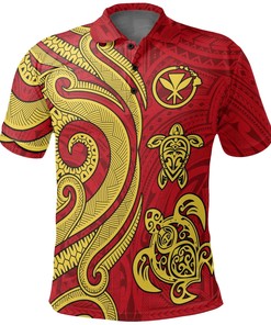 Hawaii Turtle Polo Shirt, Polynesian Tattoo Golf Shirt
