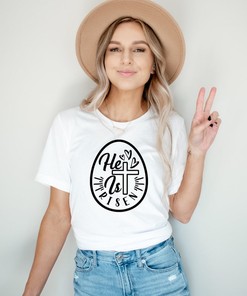 He is Risen Easter Egg Christian T-Shirt