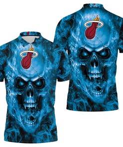Heat Nba Fans Skull Polo Shirt