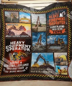 Heavy Equipment Lovers Quilt Blanket Bedding Set - Gifts for Family and Bedroom Decor