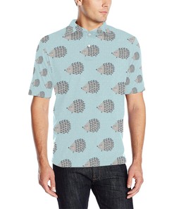 Hedgehog Pattern Print Design 02 Men Polo Shirt