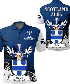 Heys Scottish Family Crest Scotland Special Polo Shirt - Golf Shirt