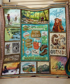 Hiking Is My Therapy Quilt Bedding Set - Great for Bedroom Decor and Family Gifts