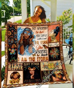 Hippie Hippie Black Woman Personalized Quilt Bedding Set for Home Decoration and Gifts for Family