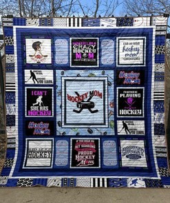 Hockey Mom Custom Quilt Bed Set Blanket for Bedroom Decoration and Gifts for Fans