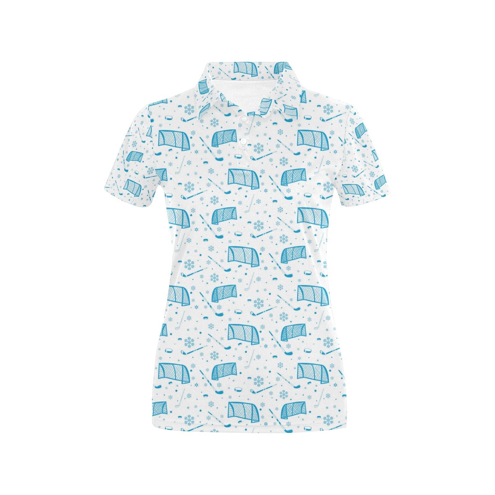 Hockey Print Design Women's Polo Shirt
