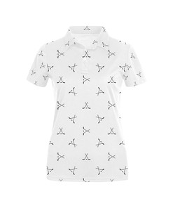 Hockey Print Design Women's Polo Shirt Gift