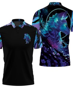 Holographic Wolf 3D Polo Shirt