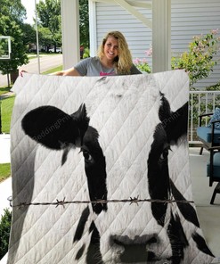 Holstein Cow Quilt Bedding Set Blanket