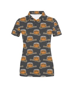 Honey Bee Print Design Women's Polo Shirt