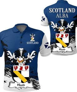 Hood Scottish Family Crest Scotland Special Polo Shirt - Golf Shirt