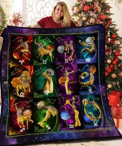 Horoscope Quilt Bedding Set Bedroom Decor, Gifts for Family