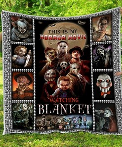 Horror Movie Watching BlanketScary Movies Face, Chucky Quilt Bedding Set Blanket Gift Idea