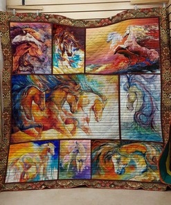 Horse 17 Quilt Bedding Set Bedroom Decor, Gifts for Family