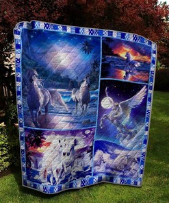 Horse 26 Quilt Bedding Set Bedroom Decor, Gifts for Family