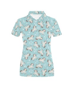 Horse Cute Print Design Women's Polo Shirt