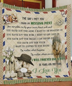Horse Husband And Wife The Day I Meet You Quilt Bedding Set Blanket Wedding ValentineS Day
