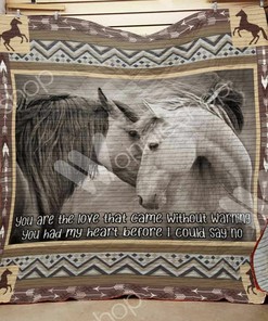 Horse Love Personalized Quilt Bed Set Blanket for Home Decoration and Family Gifts