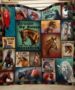 Horse Planket Personalized Quilt Bedding Set for Home Decoration and Family Gift Ideas