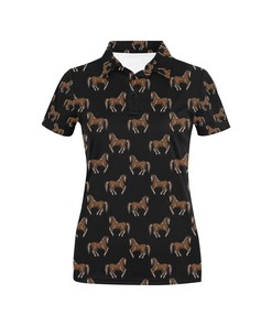 Horse Print Design Women's Polo Shirt Gift