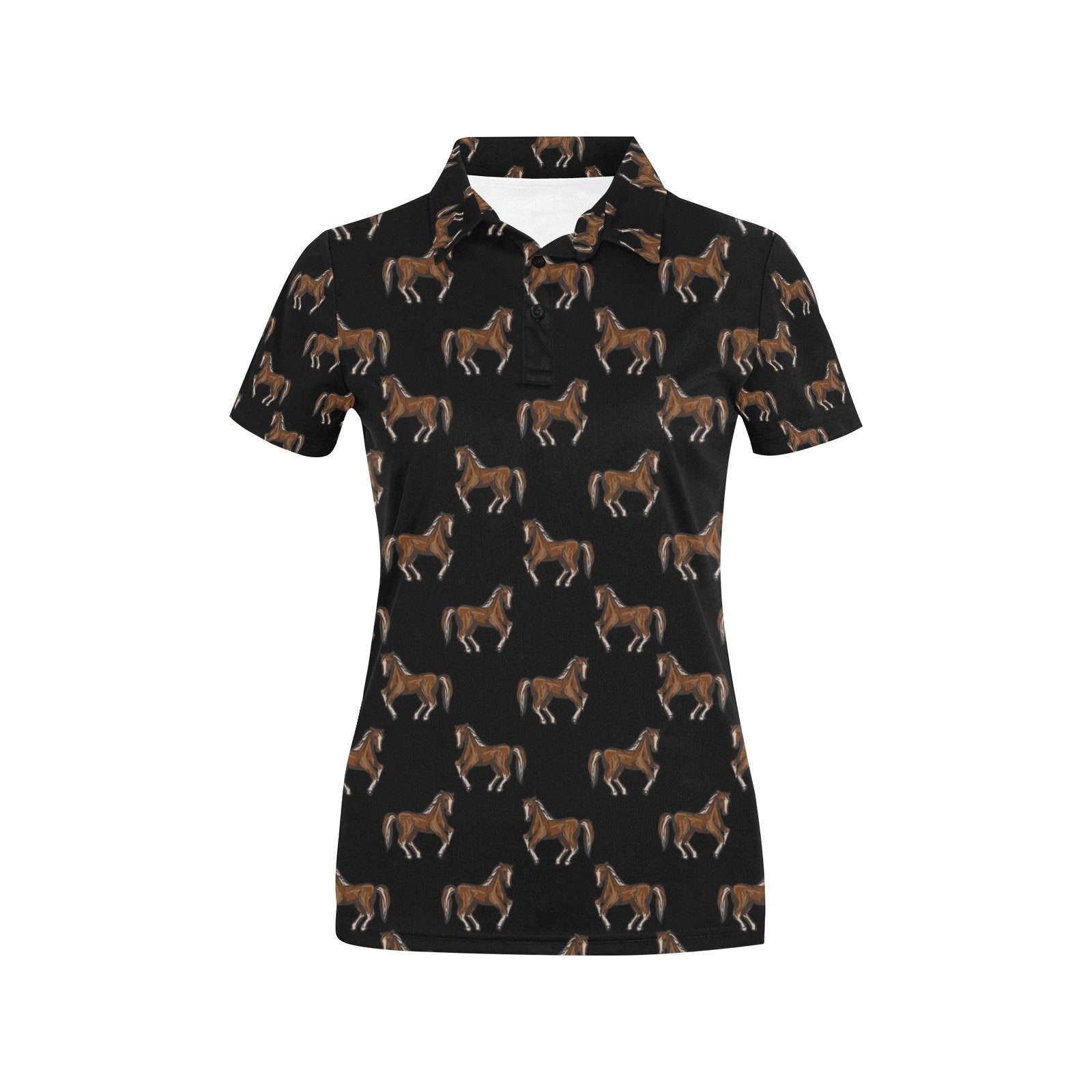 Horse Print Design Women's Polo Shirt Gift